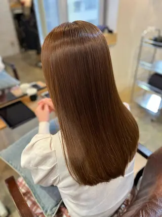 ロング カラー 縮毛矯正&髪質改善 ⭐️OGUのヘアスタイル