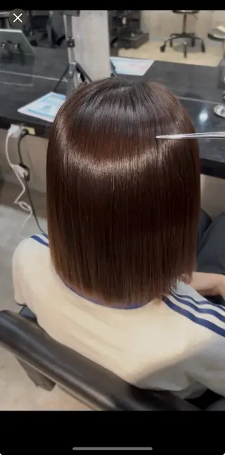 ミディアム 溝渕朋也 /髪質改善ストレートのヘアスタイル