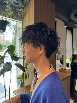 パーマ メンズ 出村 容のヘアスタイル