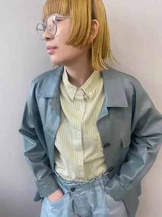 ミディアム カラー -福岡博多筑紫口- 大津成美のヘアスタイル