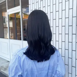ロング カラー 中村 樹菜のヘアスタイル