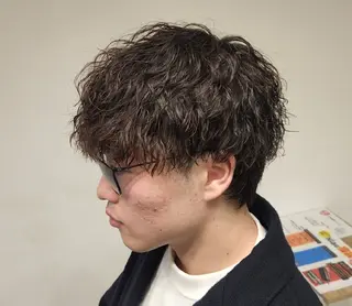 ショート メンズ パーマ 【イケメン風パーマ】 SHOFYのヘアスタイル