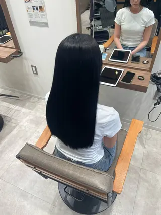 ロング 朝5分でキマる艶髪 ／ヤマダのヘアスタイル