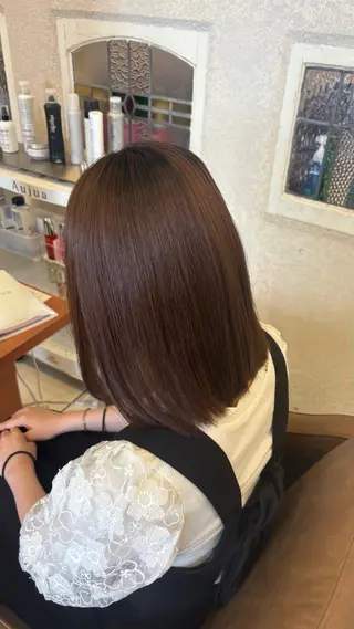 ミディアム 艶カラー  髪質改善 🍓苺奈のヘアスタイル