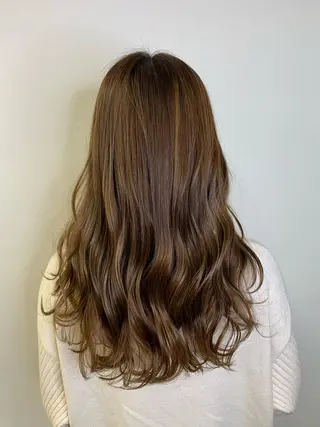ロング カラー 農添 杏のヘアスタイル
