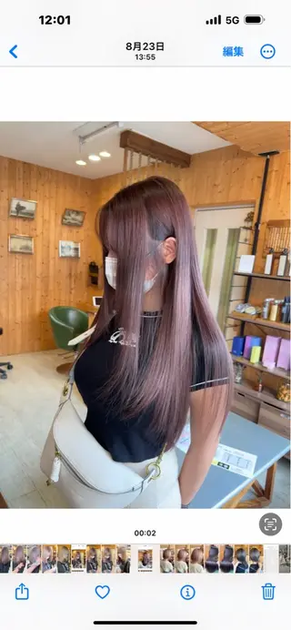 ロング ハイトーン belle ナホのヘアスタイル
