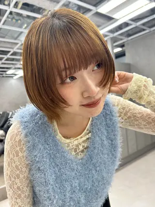ショート カラー 艶カラー🐳🫧 サヤカ 🐳のヘアスタイル