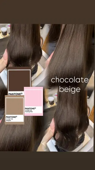 ミディアム カラー 🌙ヘーゼルベージュ レイヤーカット🌙のヘアスタイル