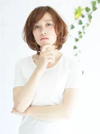 ショート パーマ ご新規様限定 透明感カラーKANAのヘアスタイル