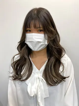 ロング カラー パーマ ヘアアレンジ メンズ キッズ ネイル マツエク・マツパ アイブロウ エクステモデル募集 💗大阪梅田/川上のヘアスタイル