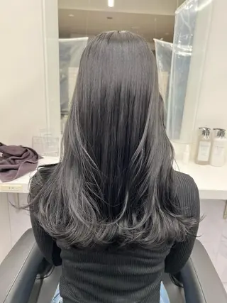 セミロング カラー パーマ ヘアアレンジ メンズ キッズ ネイル マツエク・マツパ アイブロウ 上品＆韓国風 🥀海心🥀のヘアスタイル