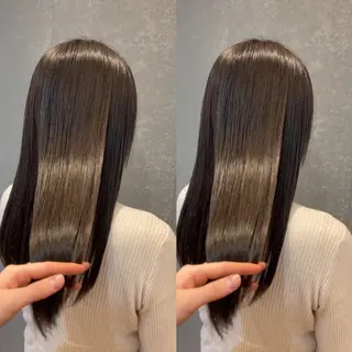 セミロング カラー み うのヘアスタイル