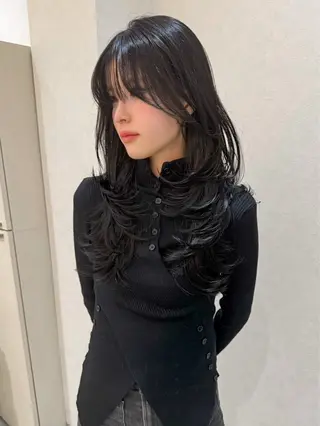 セミロング カラー 三宅 壱輝のヘアスタイル