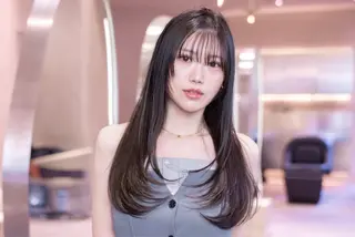 ミディアム 渋谷/韓国レイヤー ハッシュ/堅亘のヘアスタイル