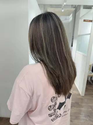 ロング カラー ハイライト⭐️上野 高広のヘアスタイル