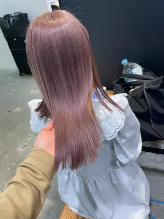 ロング カラー ヘアアレンジ ネイル マツエク・マツパ 🧸ハイトーン🧸 ゆっきー🧸のヘアスタイル