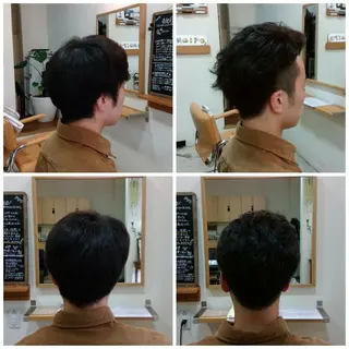 メンズ パーマ 三ツ井 淳華のヘアスタイル
