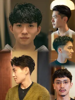パーマ メンズ メンズショート タチカワユウキのヘアスタイル