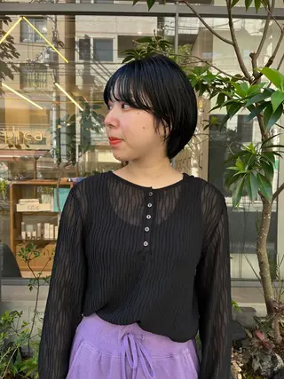 ショート カラー ヘアアレンジ 韓国好き🇰🇷 美容師MIKUのヘアスタイル