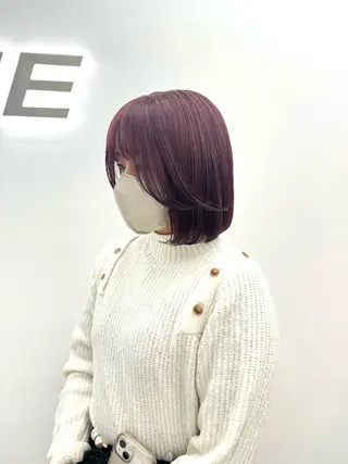 ショート カラー ヘアアレンジ 縮毛矯正🤍 ボブ/ HIKARIのヘアスタイル