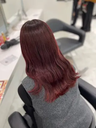 ロング カラー ヘアアレンジ ♥️暖色支持多数 ♥️銀座 mioのヘアスタイル