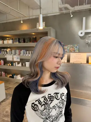 カラー ハイトーンカラー🩵 指名多数💗横山聖奈のヘアスタイル