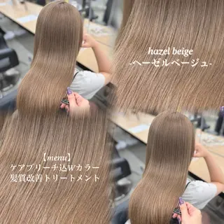 ロング カラー NAMI🤎ブラウン &ミルクティー🤍のヘアスタイル