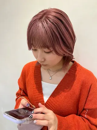 ミディアム カラー 菅沼 花琳のヘアスタイル