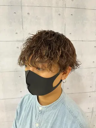 ショート パーマ メンズ 本場韓国ヘア/韓国風 メンズヘア　須田龍世のヘアスタイル