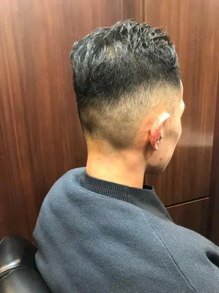 ショート パーマ メンズ 木村 りきのヘアスタイル