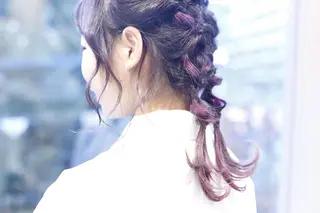 セミロング カラー レイヤーカット ベージュカラー/小島のヘアスタイル