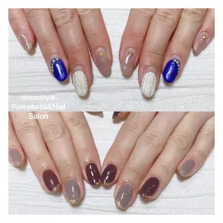 ミディアム ネイル 🐾enen style 🐾のネイルデザイン