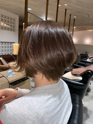 ショート カラー 早稲田/ショート/ 髪質改善/艶カラーのヘアスタイル