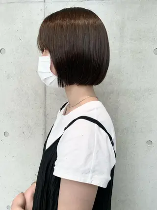 ミディアム カラー 透明感カラー✂︎ /縮毛矯正/YUKAのヘアスタイル