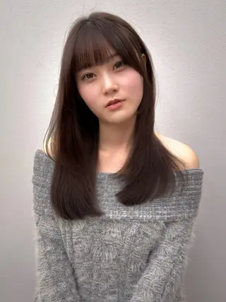 セミロング パーマ ✨コテ巻き風パーマ ✨川合佑哉のヘアスタイル