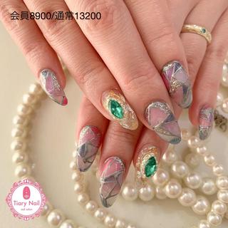 ネイル 💗🪽Tiary Nail🪽💗のネイルデザイン