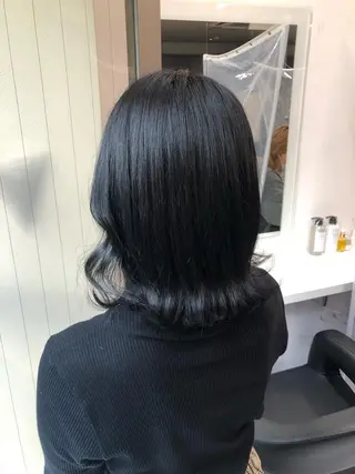 セミロング カラー パーマ ヘアアレンジ メンズ キッズ ネイル マツエク・マツパ 上品＆韓国風 🥀海心🥀のヘアスタイル