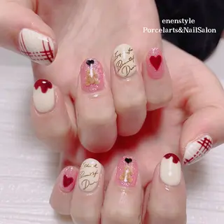 ミディアム ネイル 🐾enen style 🐾のネイルデザイン
