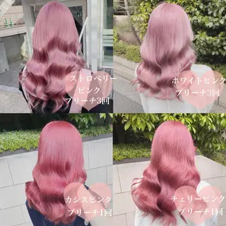 ロング カラー ヘアアレンジ メンズ キッズ マツエク・マツパ ブリーチの髪様 MASATOのヘアスタイル