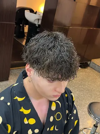 ミディアム パーマ 🌈予約の98%パ ーマ⭕️🌈福本のヘアスタイル