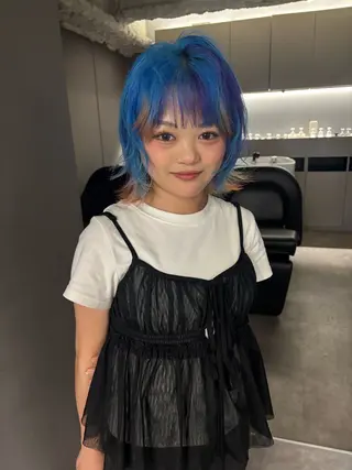 ミディアム カラー デザインカラー /rioのヘアスタイル