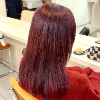 ミディアム カラー 横浜パーマ🌐ボブ✨ 暖色カラーもえかのヘアスタイル