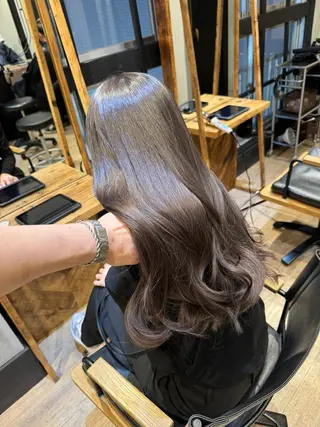 セミロング 新宿/顔周りカット +レイヤー＝しずく♩のヘアスタイル