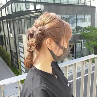 セミロング ヘアアレンジ 🌺夏の褒められヘア 🌺 NAO のヘアスタイル