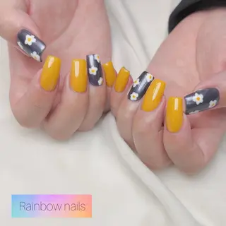ネイル Rainbow nailsくろちゃんのネイルデザイン
