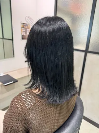 ミディアム カラー 神野 れなのヘアスタイル