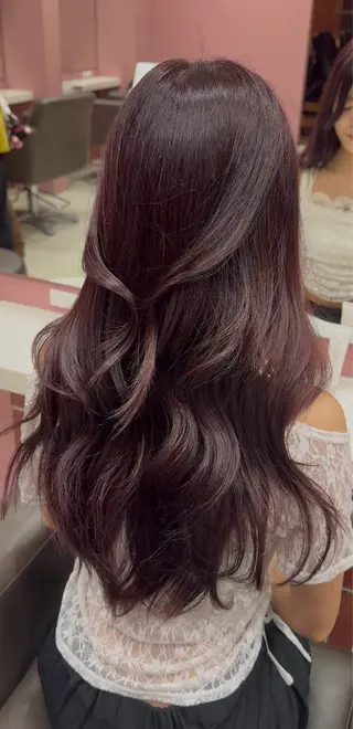 ロング カラー yuna 原宿/透明感カラーのヘアスタイル