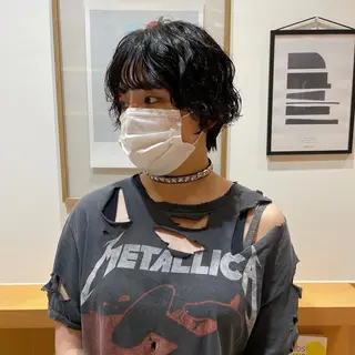 ショート パーマ ARMONY秋山輝也 コテ巻き風パーマ特化のヘアスタイル