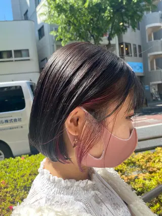 ショート カラー ヘアアレンジ TSUNA 🌙 Lim 五反田のマツエク・マツパデザイン