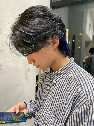 ミディアム カラー メンズ 似合う髪型見つけます AYAKAのヘアスタイル